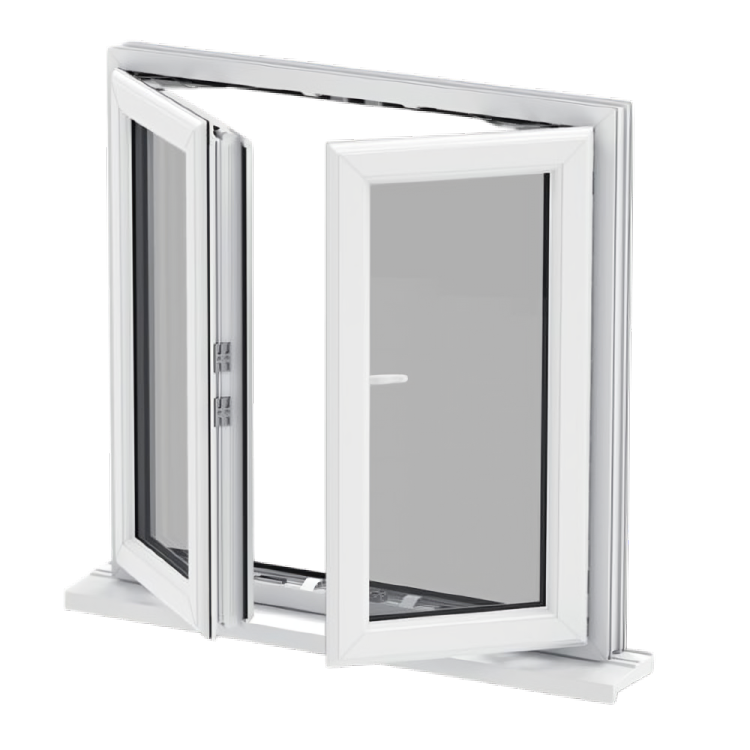 Professional PVC window profile cross-section